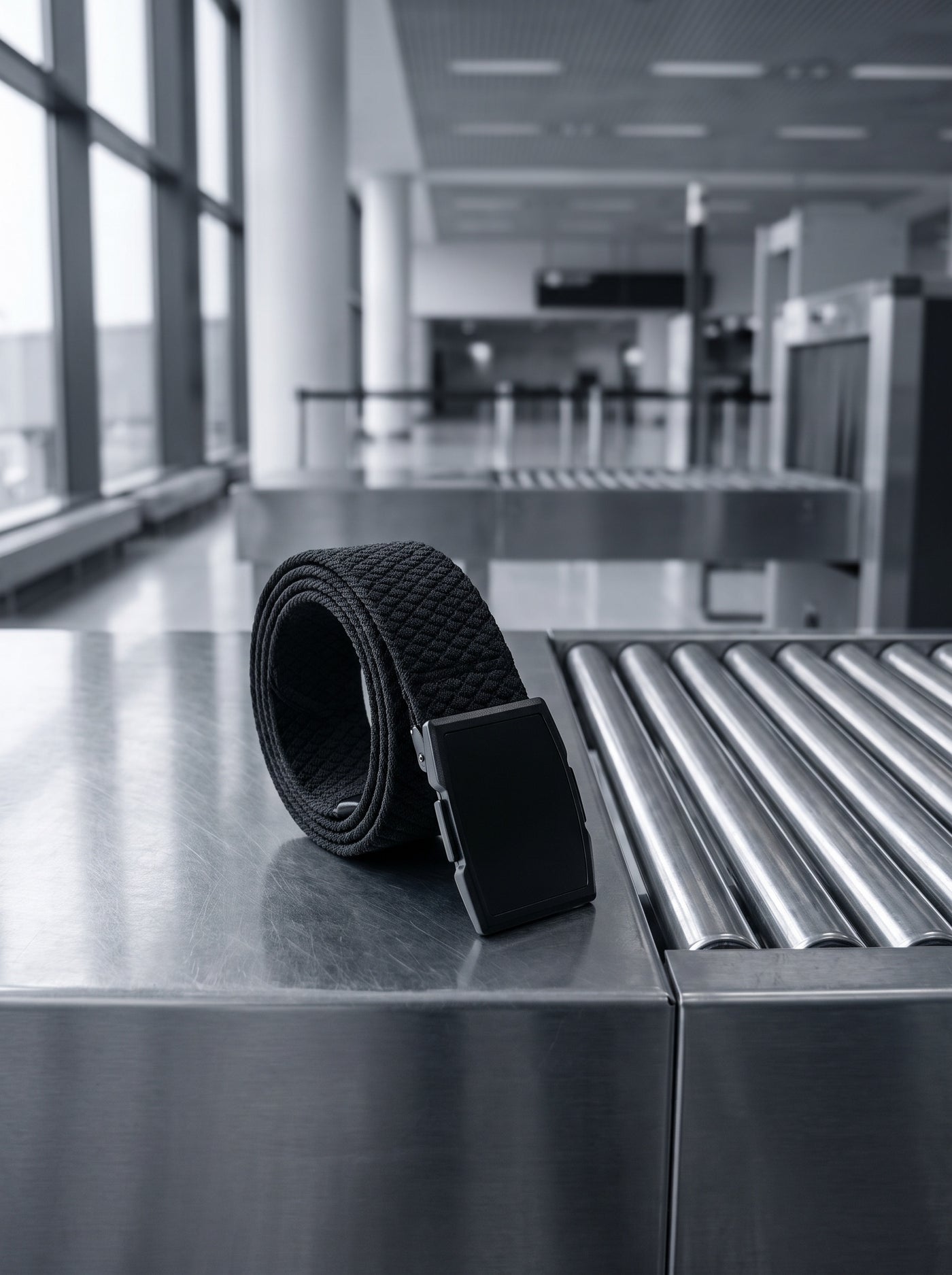 Urban Chic belt on an airport security counter